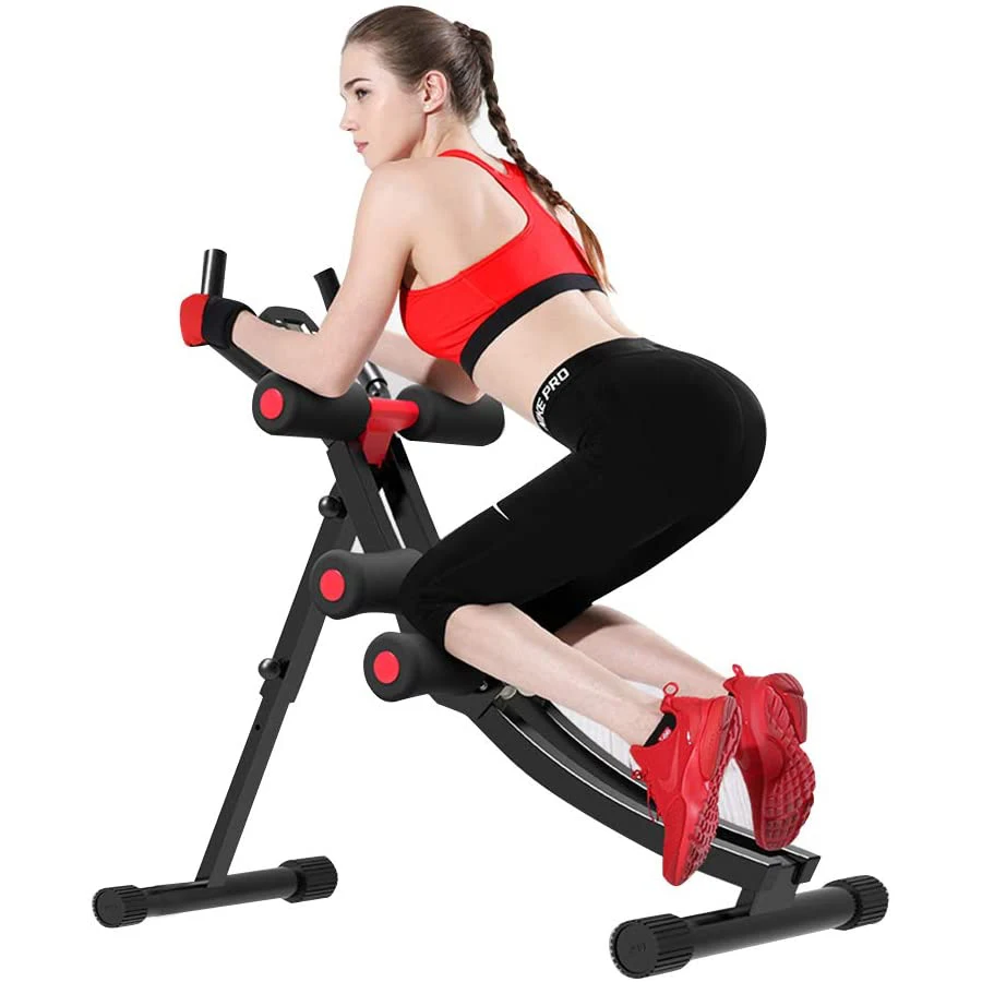 Home Gym Workout Equipment - コア＆腹部トレーナー ABワークアウトマシン ホームジム 筋力トレーニング アブクランチャー 折りたたみ式フィットネス機器
