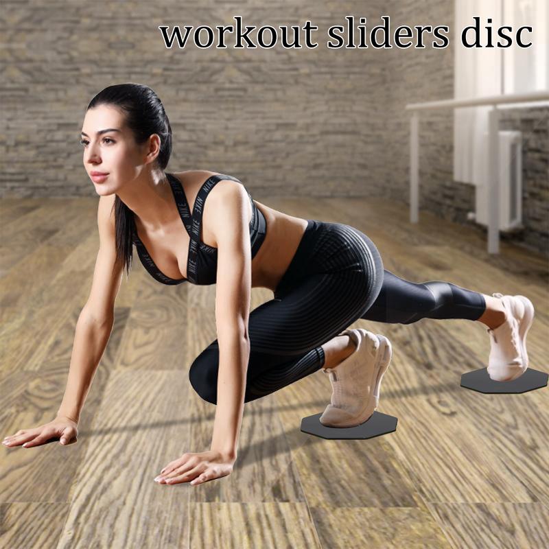 Gliding Disc Slider - エクササイズスライダー腹部コア筋力トレーニング両面八角形エクササイズグライディングディスク軽くて持ち運びに便利な腹部&