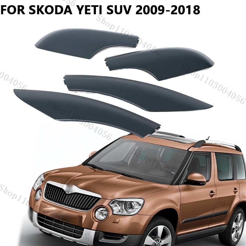 Plyo Box Set - 車のルーフ荷物バーレールエンドシェル Plasitc カバーシュコダイエティ SUV 2009 2010