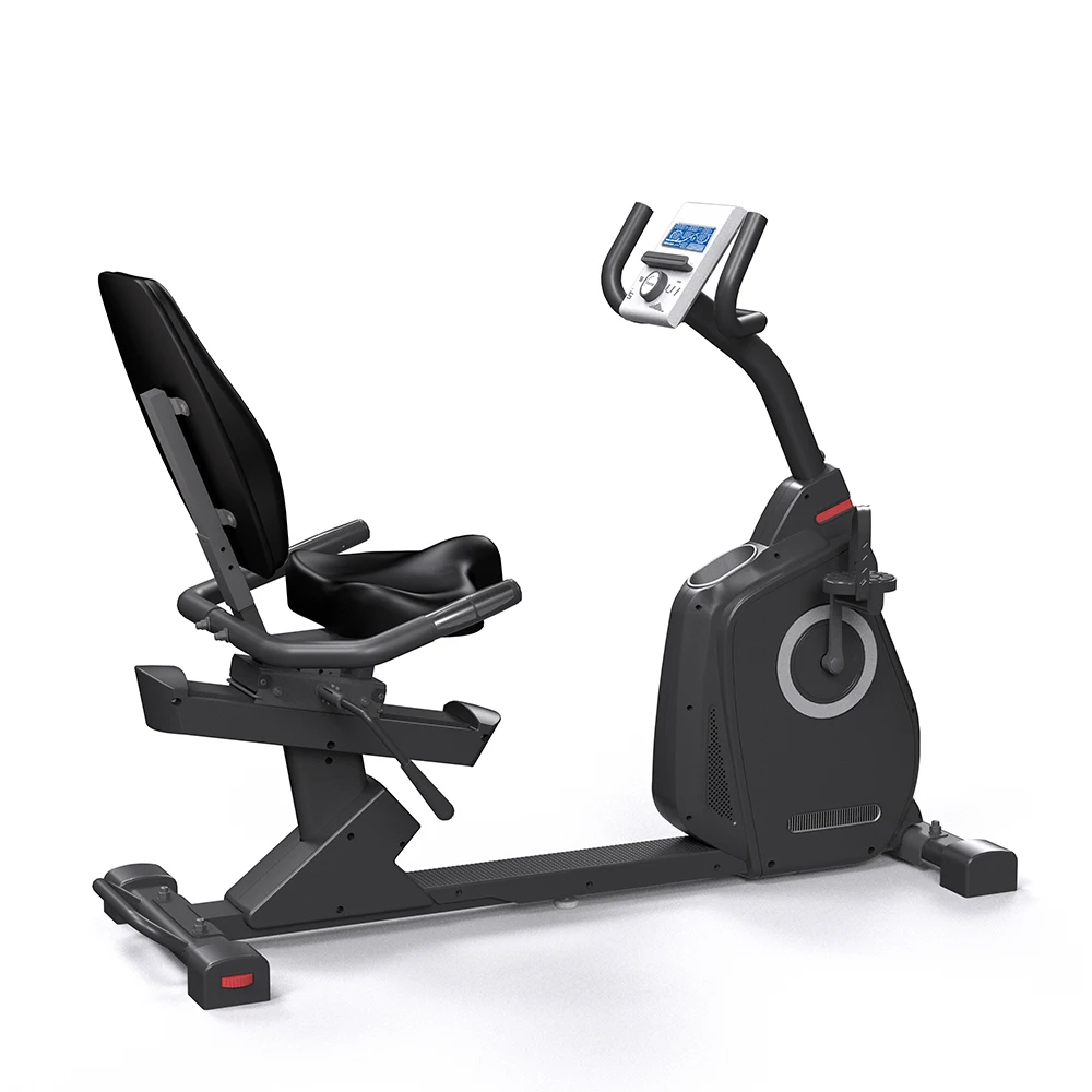 Home Gym Bike - 高品質で耐久性のある磁気式リカンベントバイク、ホームジムトレーナー、多機能エクササイズスピンバイク（ベルト付き）、工場直販