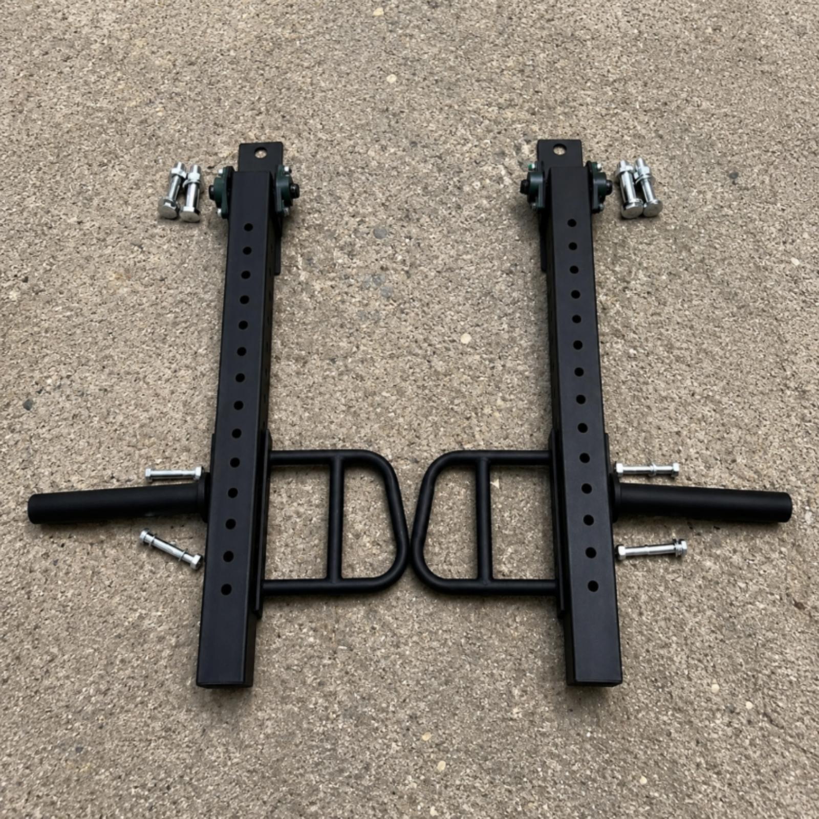 Home Gym Upper Body Workout - ジム用チェストプレスバーアタッチメント、スクワットラック用調整可能なスチールハンドル、家庭用上半身トレーニング器具