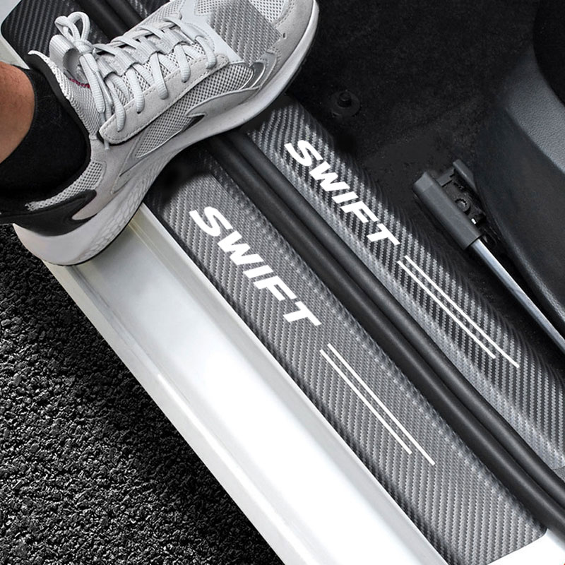 Weight Plate Bumper - 車の敷居プロテクター装飾ステッカー ModelY ウェルカムペダル保護ストリップスズキスイフト車 Accessorie リアバンパーガード