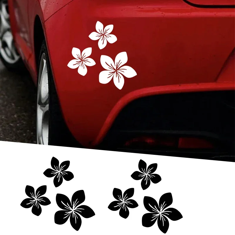 Weight Plate Bumper - さまざまな色のかわいい花のグラフィック車のステッカーリアウィンドウカバー傷自動車バンパーボディヘルメット花デカール