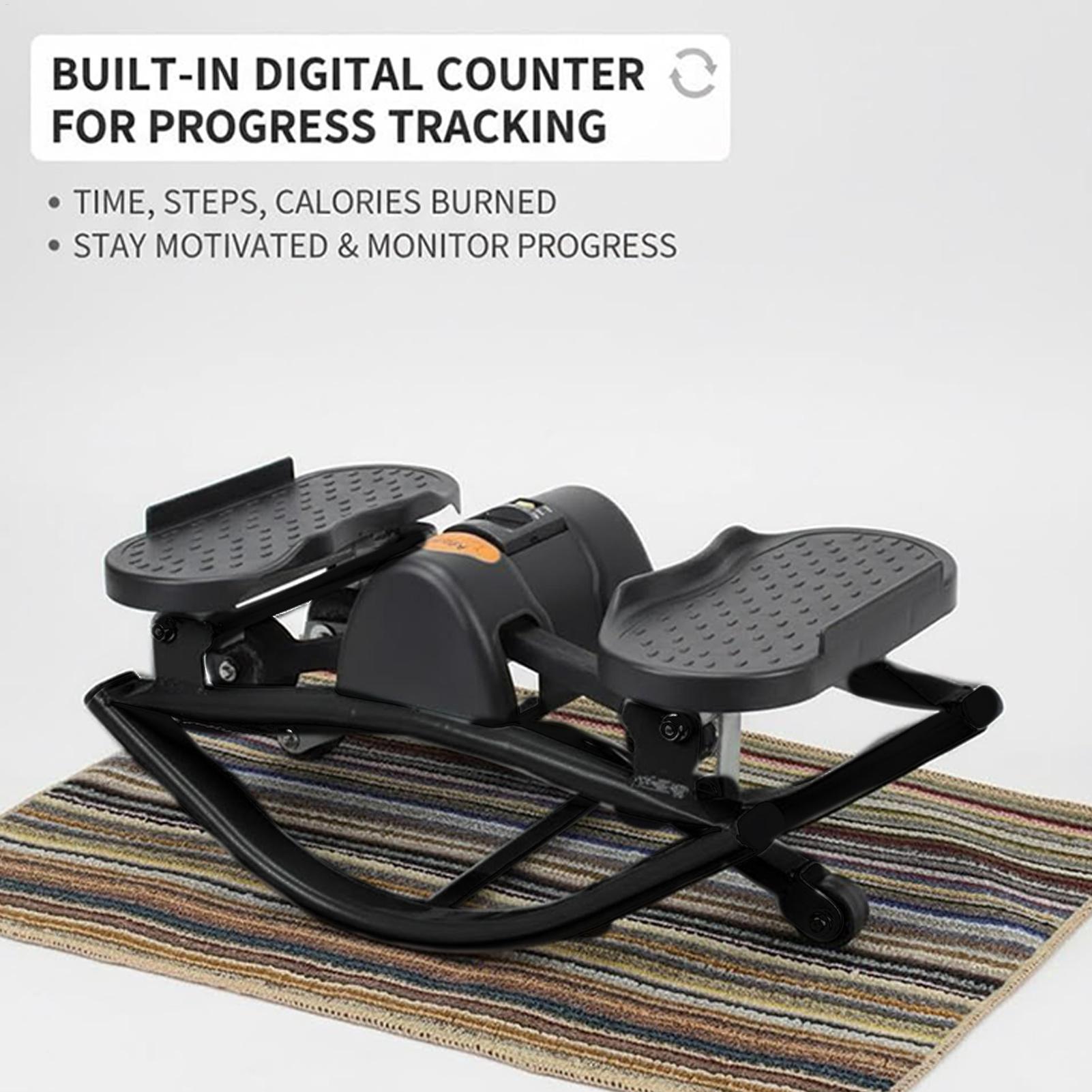 Home Gym System - ロックステッパー運動器具 ポータブル 静音 ラテラルステッパーマシン 家庭用 アパート寮