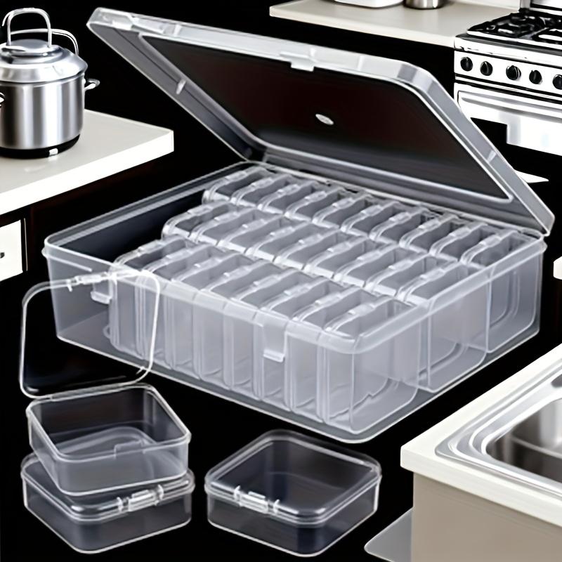 Plyo Box Set - 30個入り収納オーガナイザーセット、耐久性のあるプラスチックビーズ収納ボックス、DIY用収納ボックス
