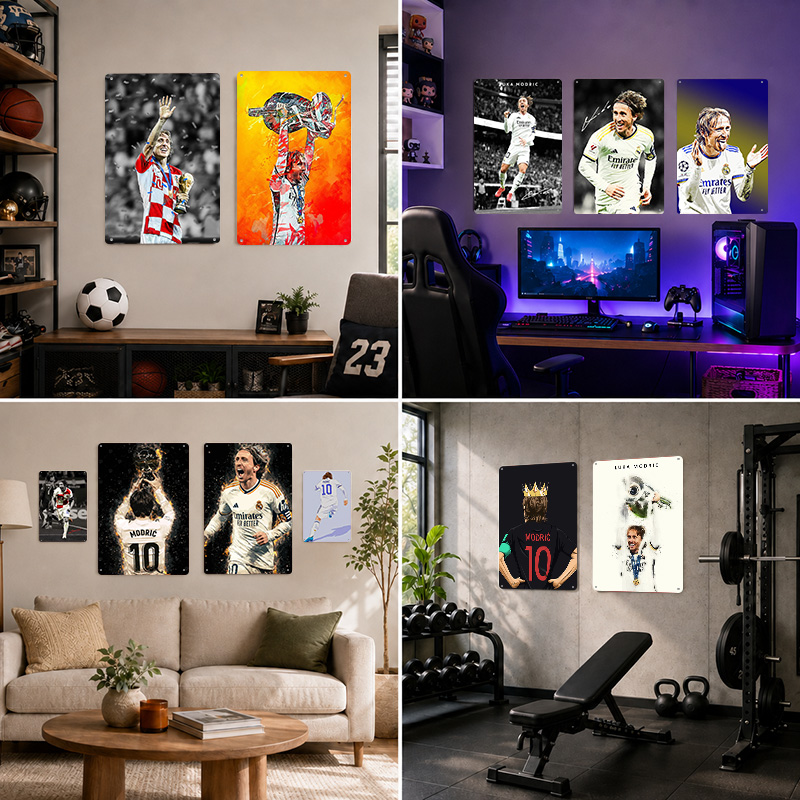 ルカ・モドリッチ アルミポスター カスタムメイドの金属製ブリ - Home Gym Yes Or No のレビューと価格