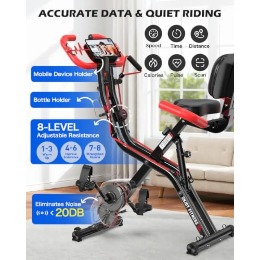 家庭用ジムに最適な、折りたたみ式の磁気式エクササイズバイク。 - Home Gym Bike のレビューと価格