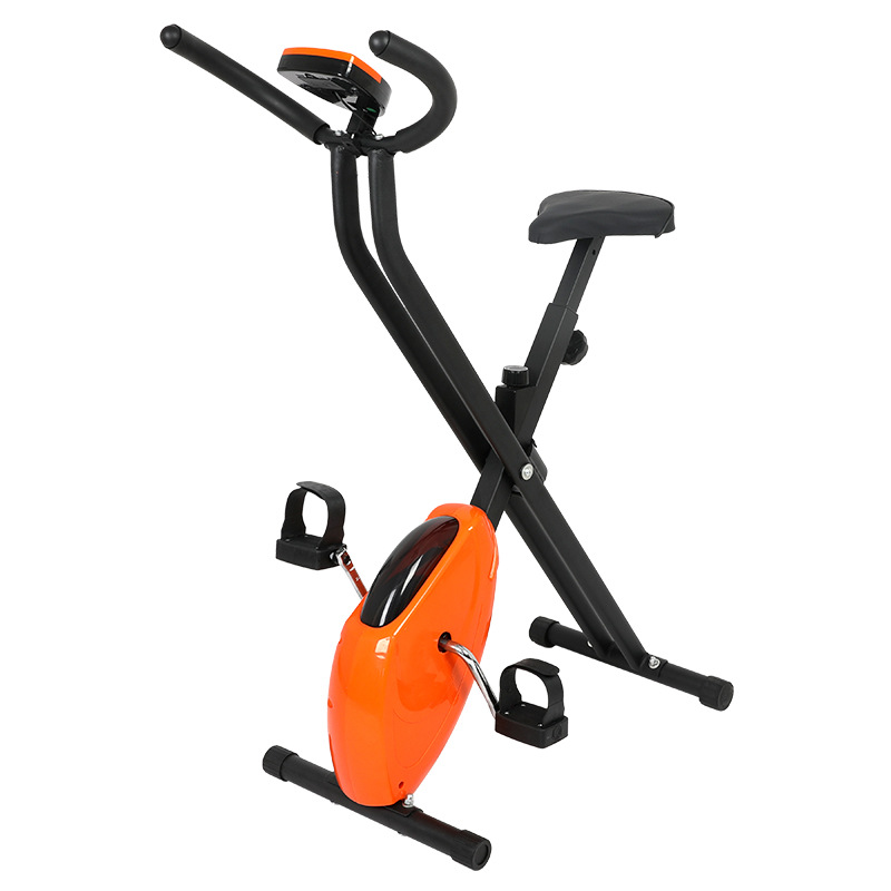 家庭用折りたたみ式ステーショナリーバイク、ベルト駆動式室内エ - Home Gym Workout Equipment のレビューと価格