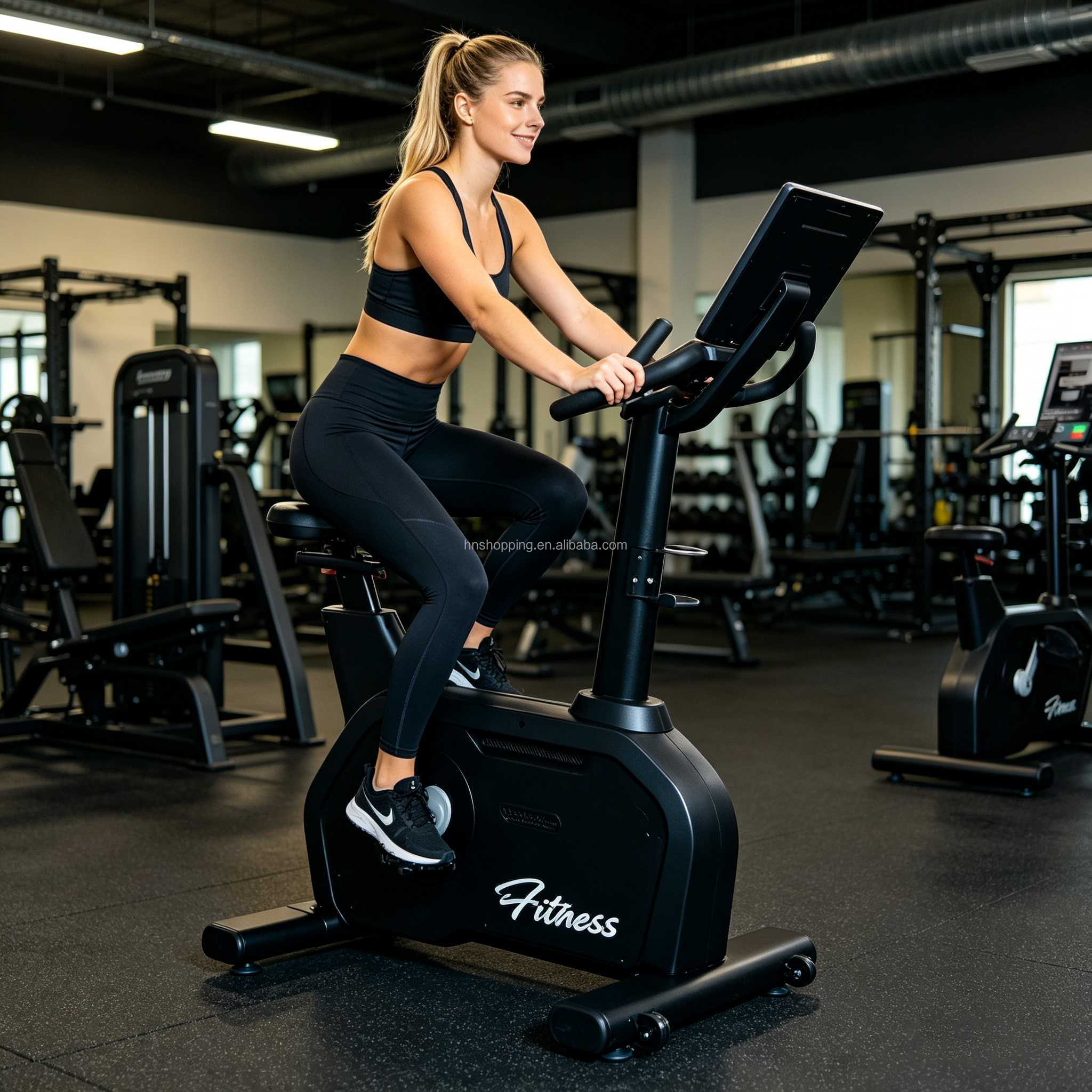屋内用21.5インチ投影スクリーン付き、回転式、ジムや家庭で - Home Gym Bike のレビューと価格