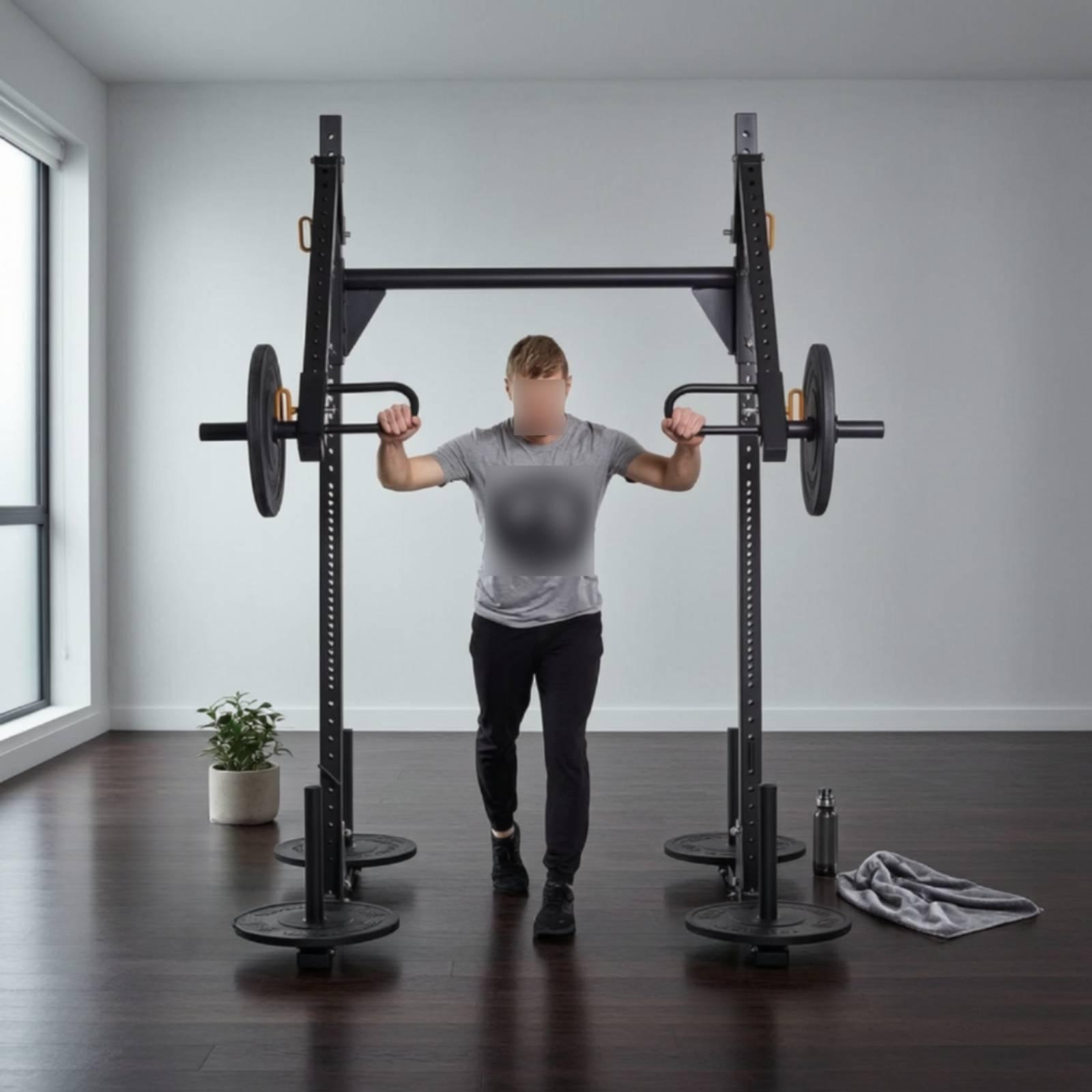 ジム用チェストプレスバーアタッチメント、スクワットラック用調 - Home Gym Upper Body Workout のレビューと価格