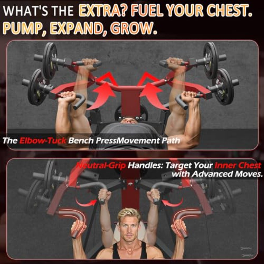 ホームジムチェストプレスマシン：ヘビーデューティースチールフ - Home Gym Upper Body Workout のレビューと価格