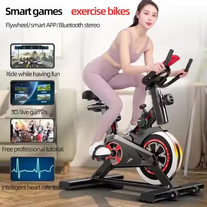 超静音室内フィットネスバイク、減量用、家庭用、スチール製、マ - Home Gym System のレビューと価格