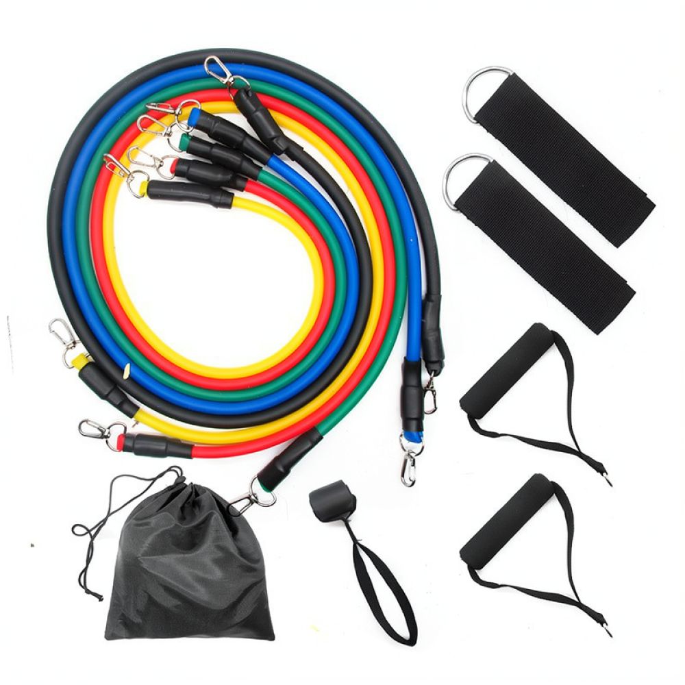 エクササイズ用具、レジスタンスバンドセット、伸縮性のあるプル - Home Gym Upper Body Workout のレビューと価格