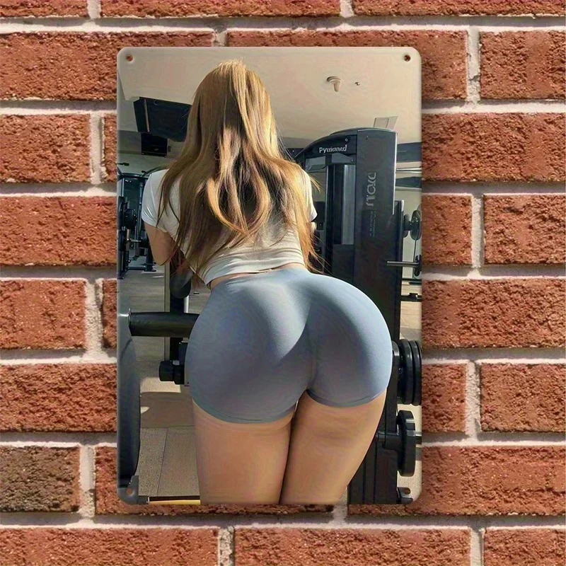 ヴィンテージ風メタルウォールアート、素朴な鉄製の面白いジム装 - Home Gym Installation のレビューと価格