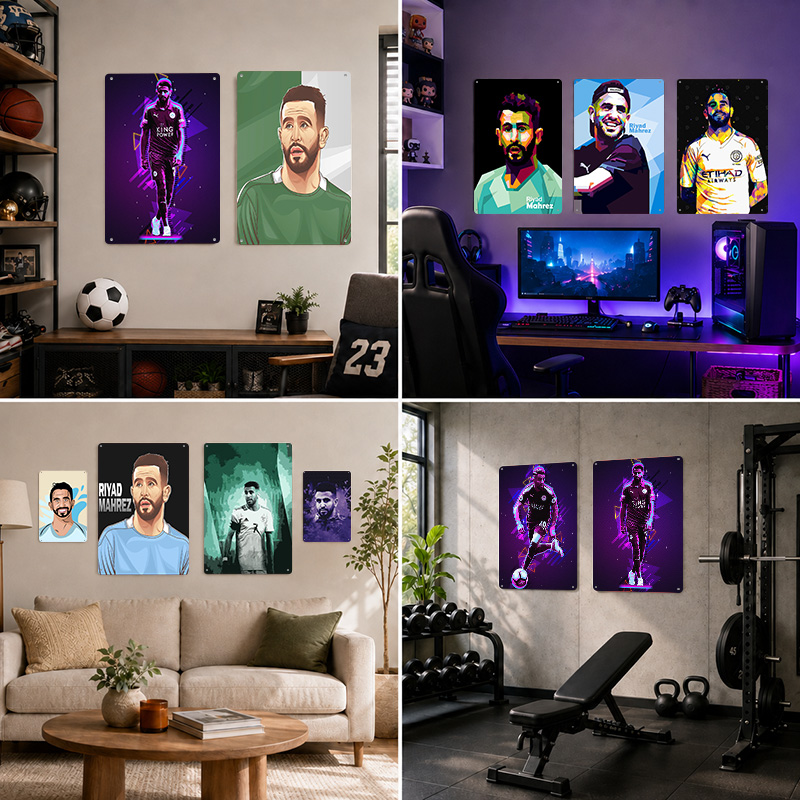 リヤド・マフレズのプリントポスター、カスタムメタルサイン、ア - Home Gym Yes Or No のレビューと価格