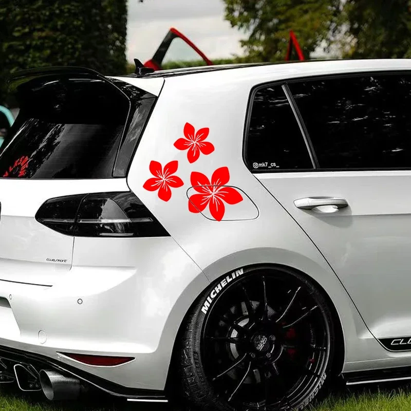 さまざまな色のかわいい花のグラフィック車のステッカーリアウィ - Weight Plate Bumper のレビューと価格