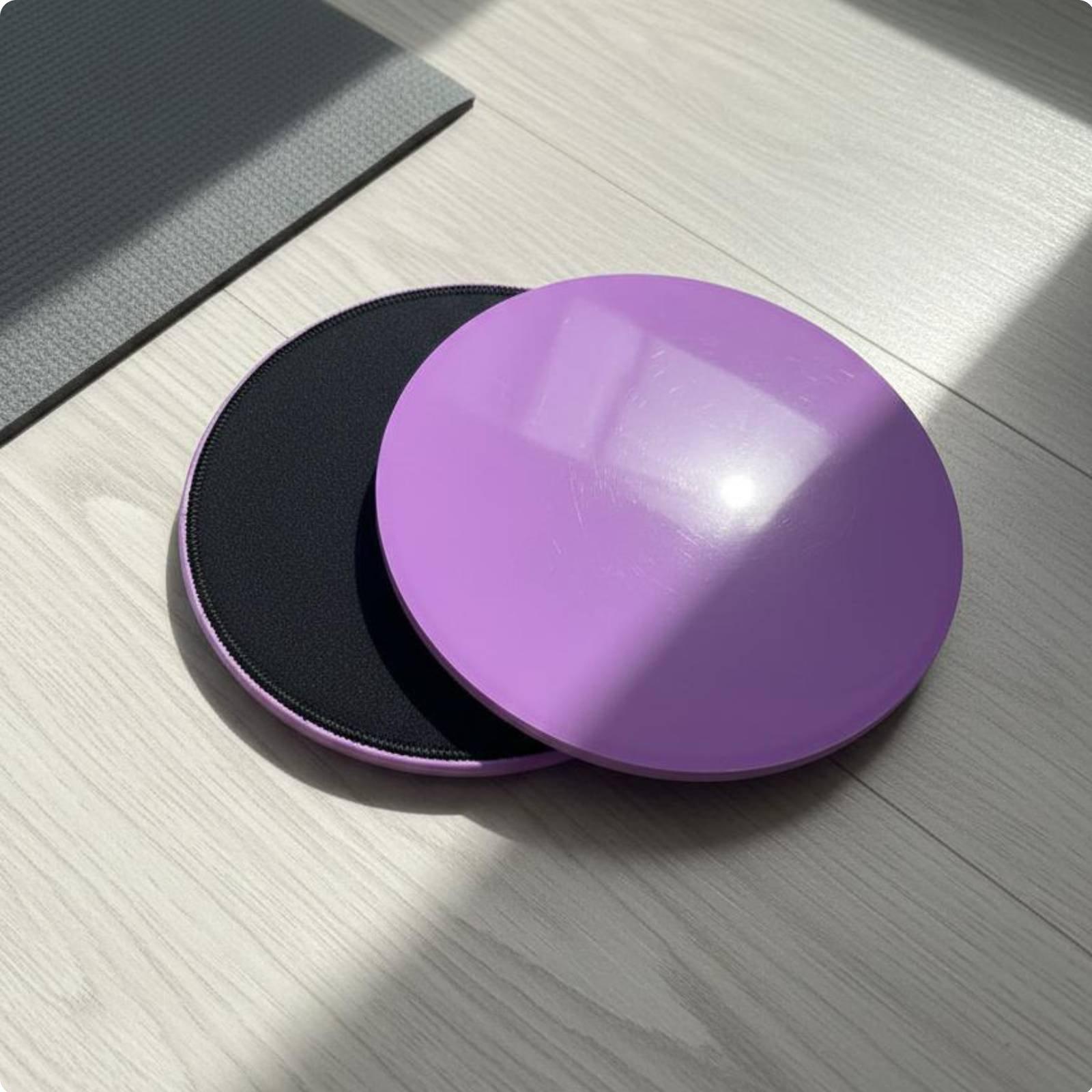 ピラティス用スライダーディスク5個入り。両面滑り面があり、脚 - Gliding Disc Slider のレビューと価格