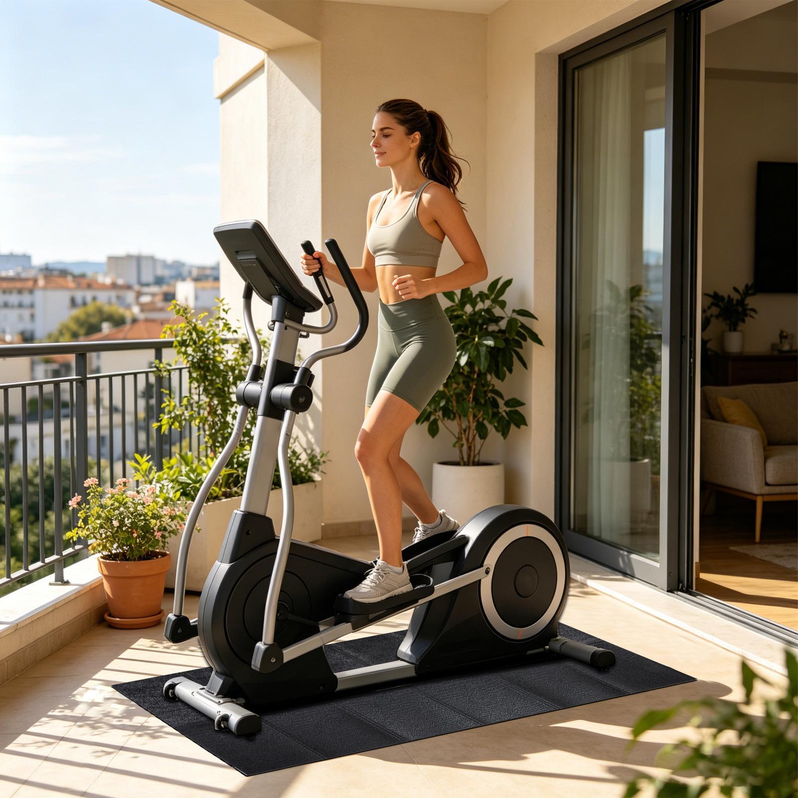 トレッドミルパッド高耐久防水折りたたみ式堅木床用トレッドミル - Home Gym Workout Equipment のレビューと価格