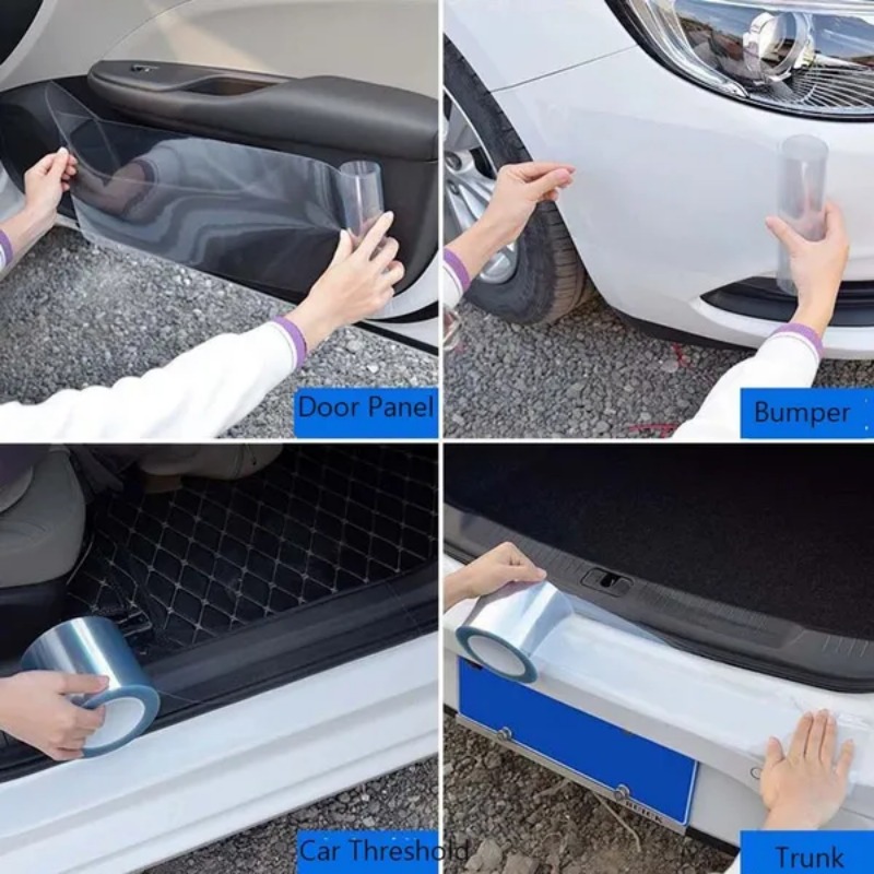 車の傷防止保護フィルム透明ステッカーバンパーフードペイント保 - Weight Plate Bumper のレビューと価格